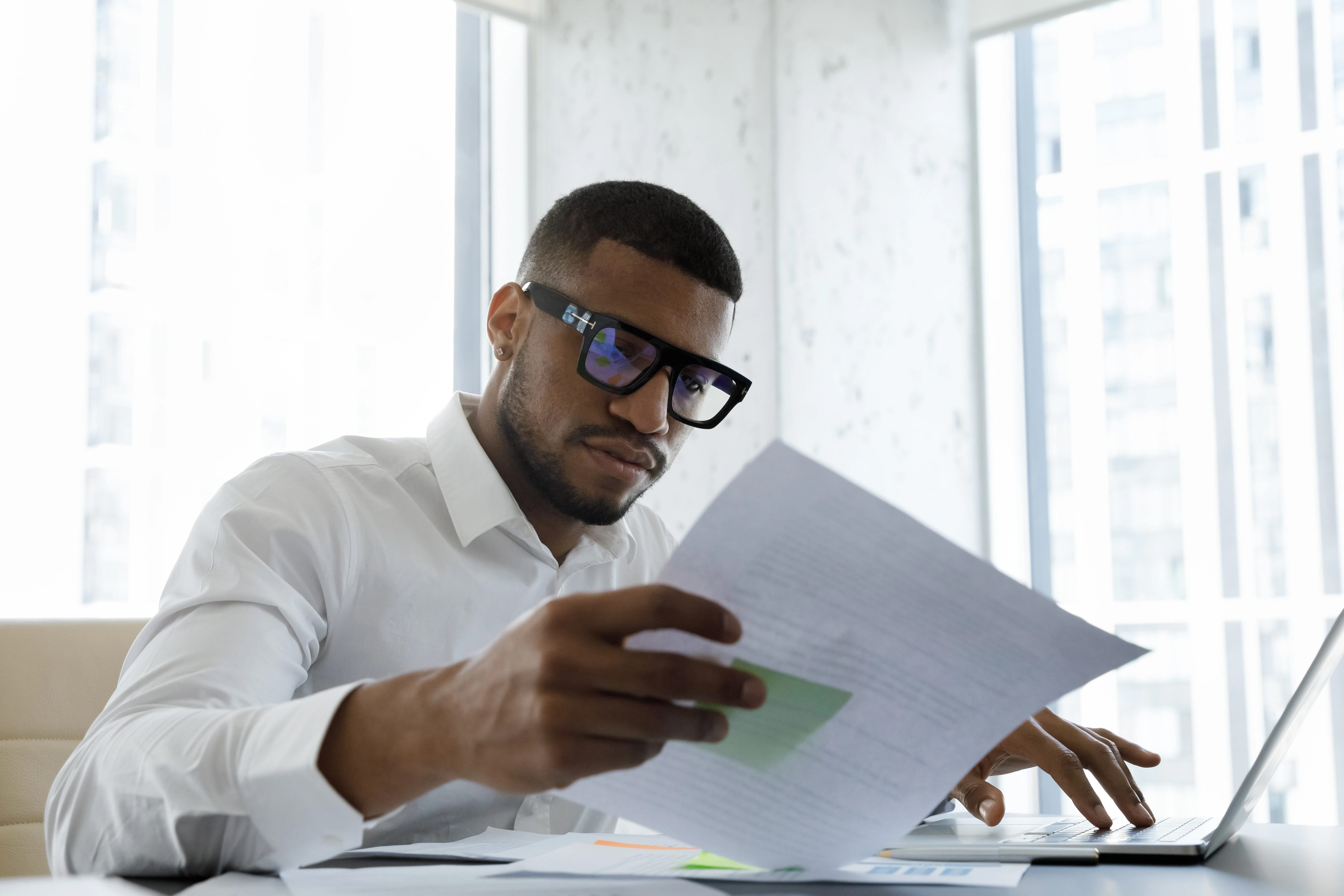 Man holding paper