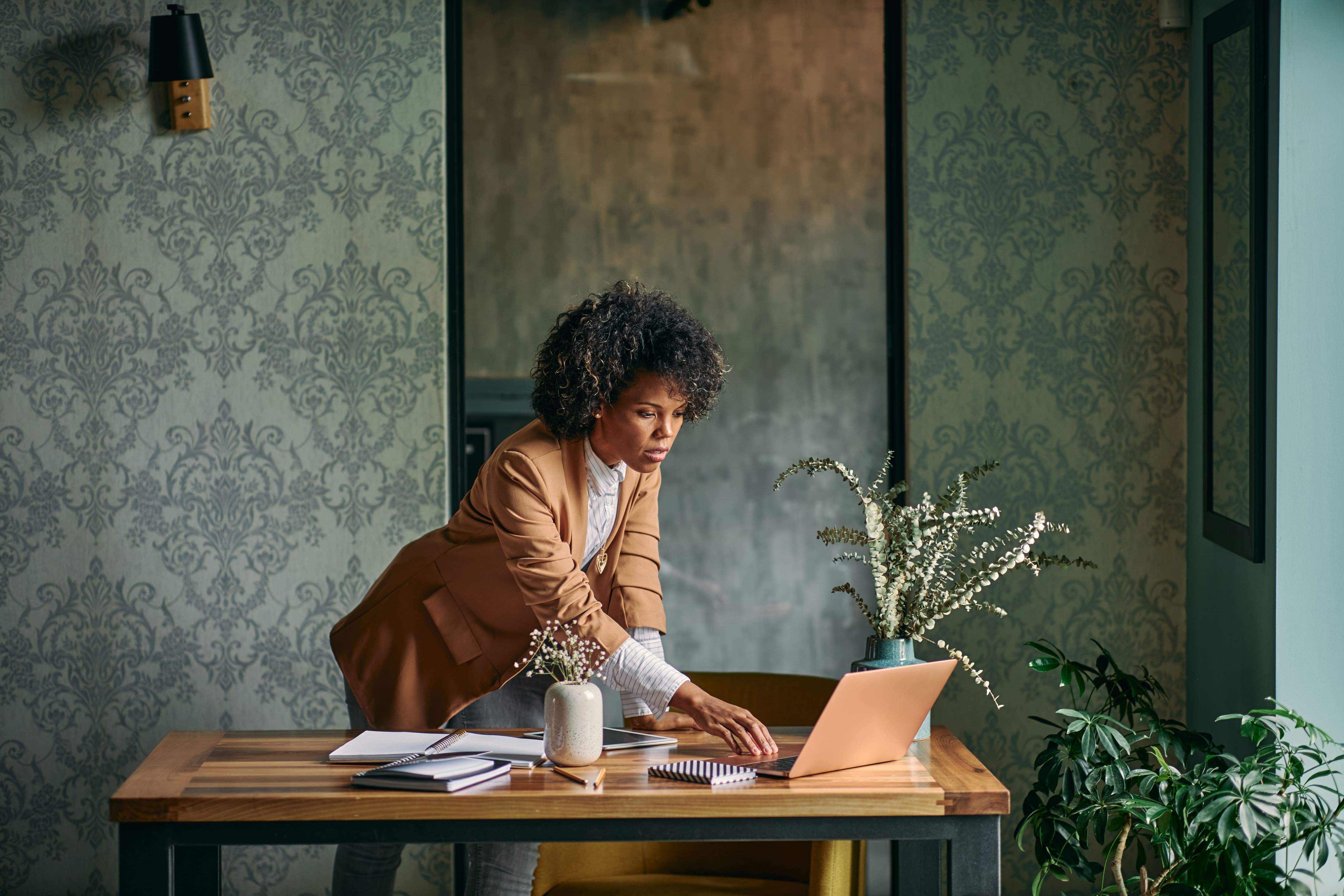 Business woman at desk