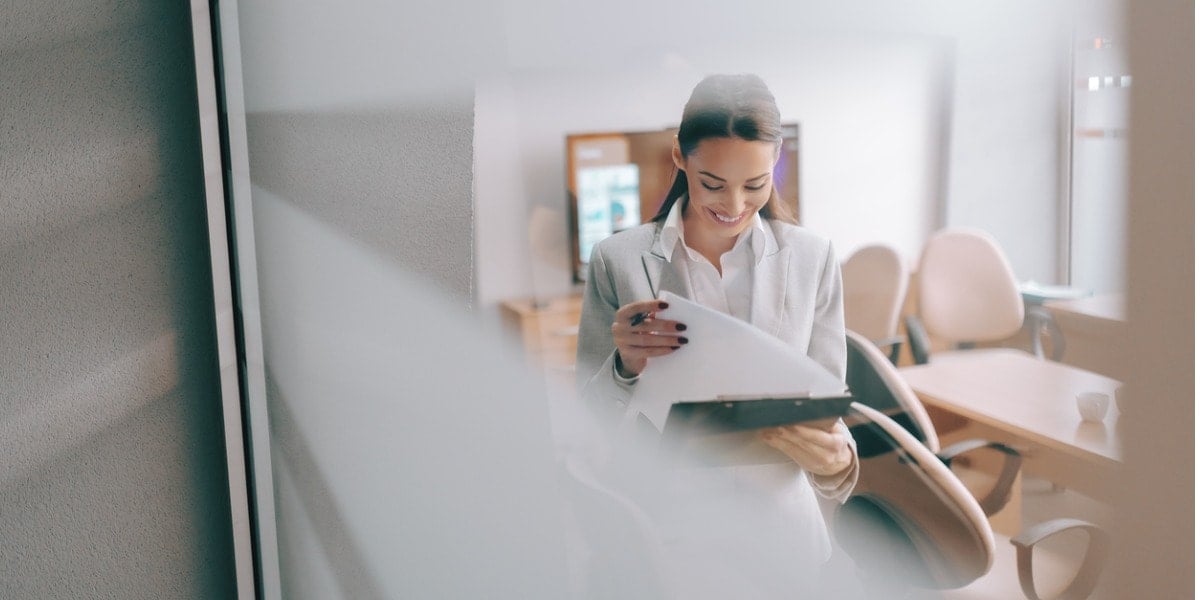 Woman using SAP Concur solutions