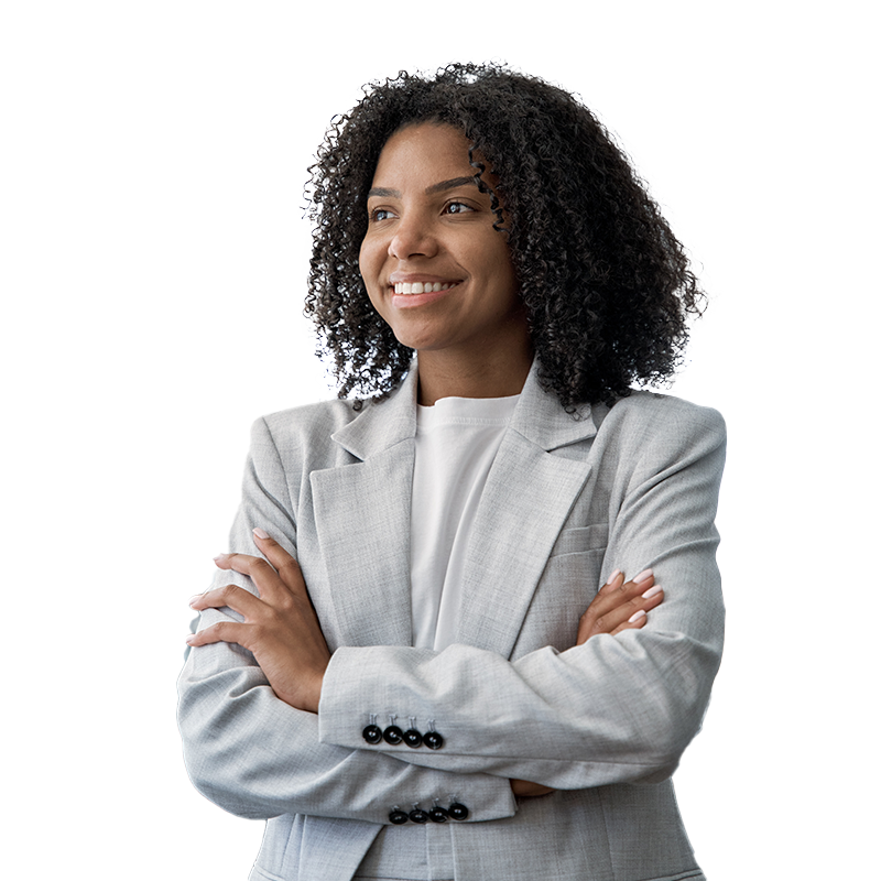 Woman with folded arms