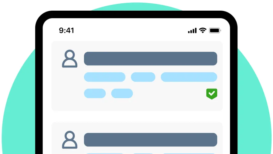 graphic of app on phone