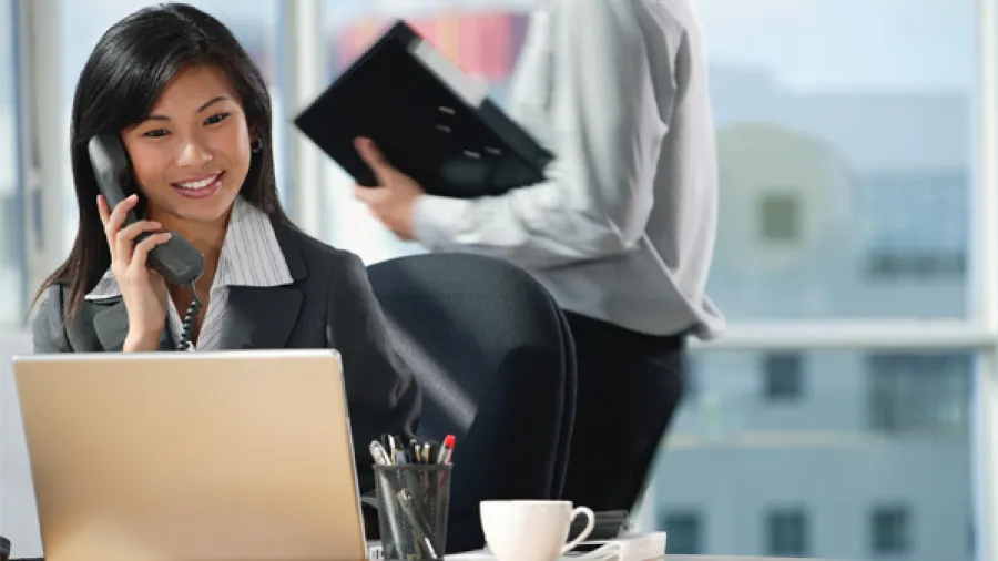 people working in an office