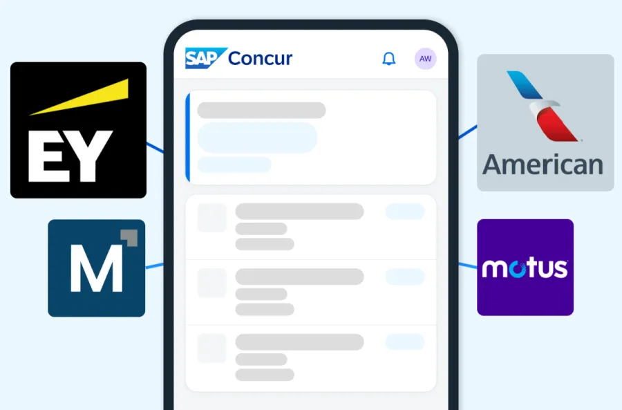 A representation of some integrations Concur has access to