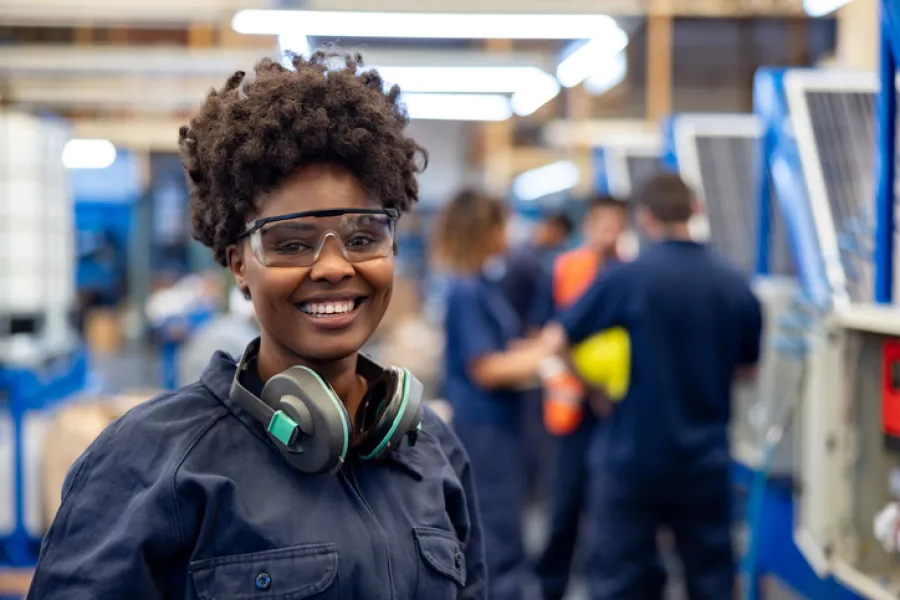 Woman with goggles