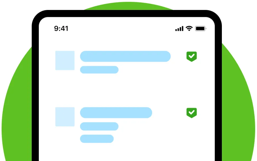 screenshot of app