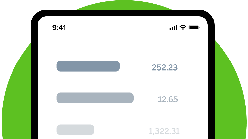 screenshot of expense