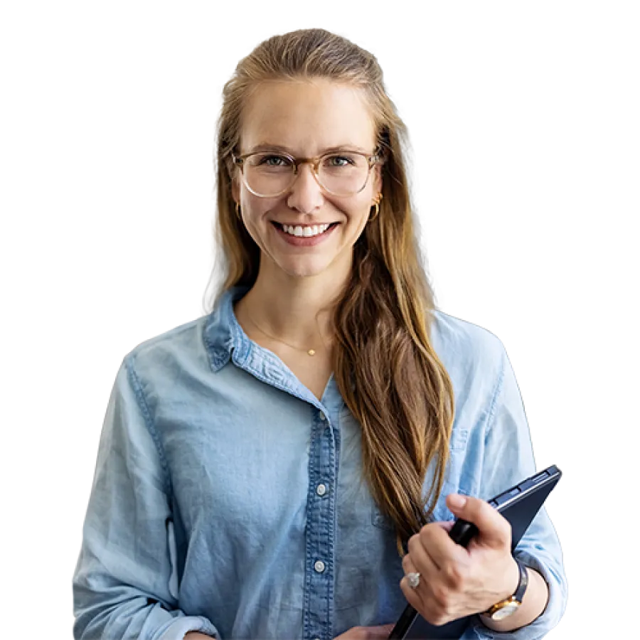Woman smiling