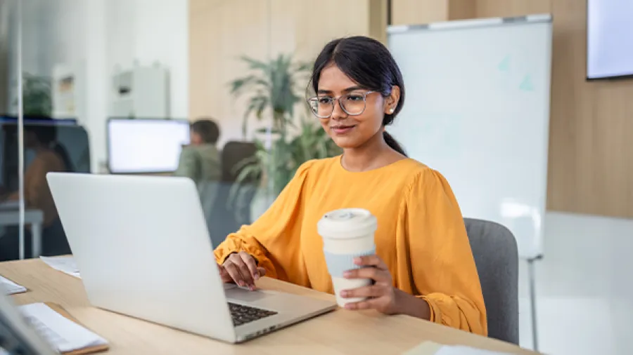 business professional on laptop