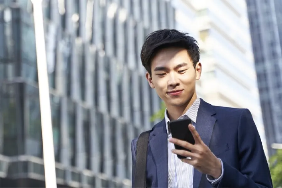 man on phone