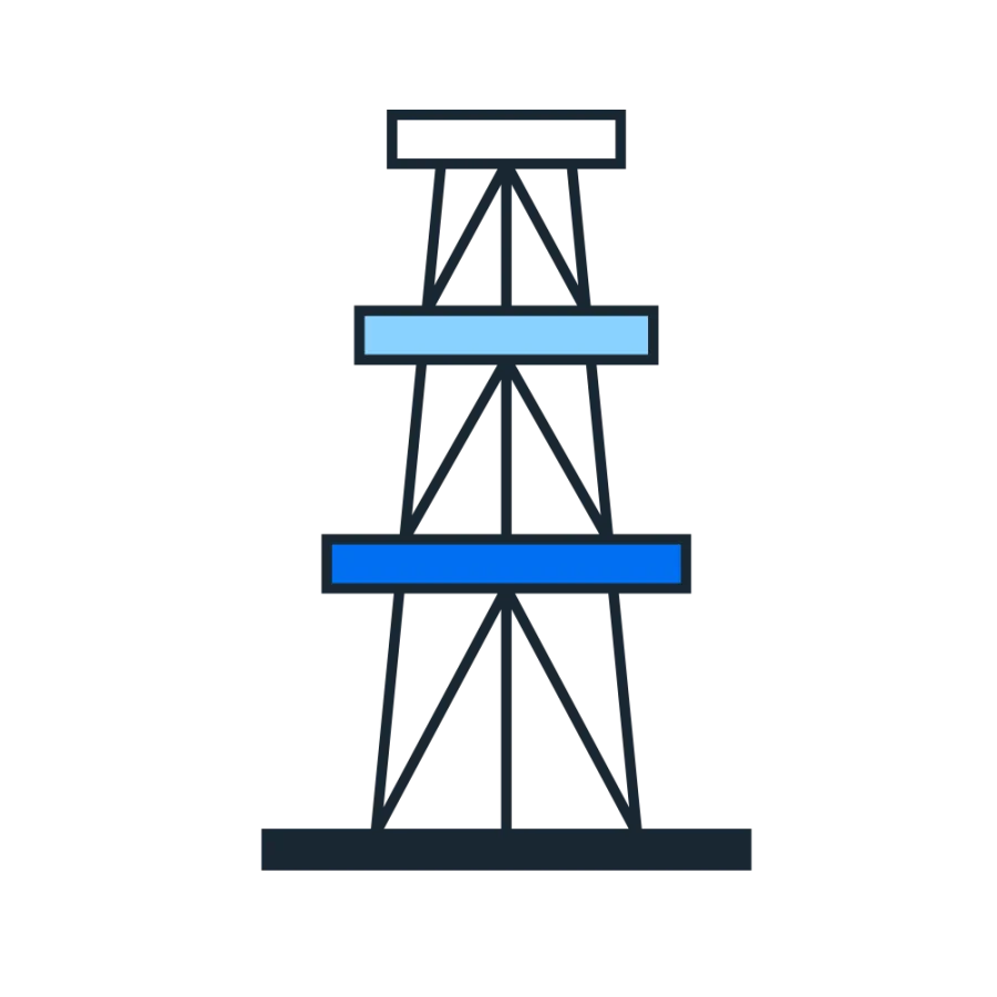 graphic of oil derrick