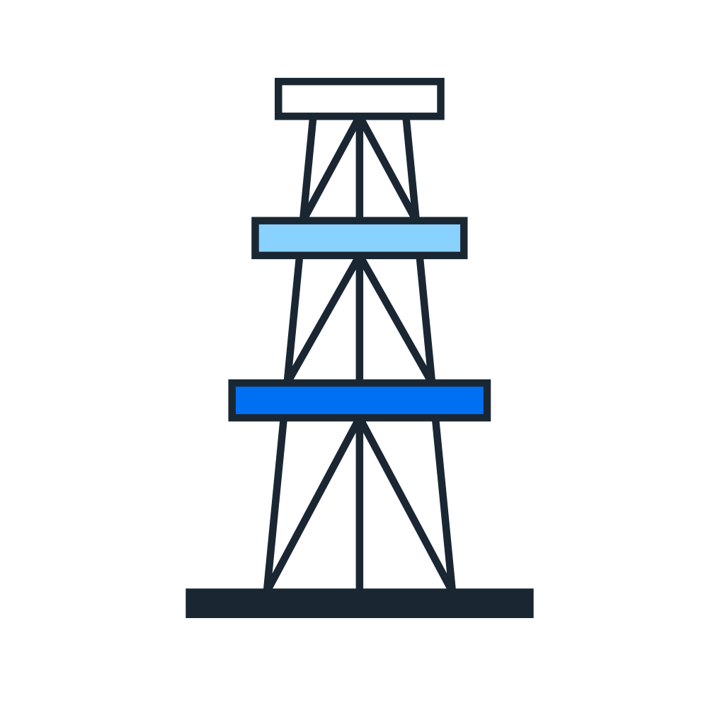 graphic of oil derrick