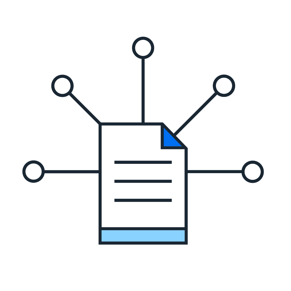 graphic of document connecting with spokes