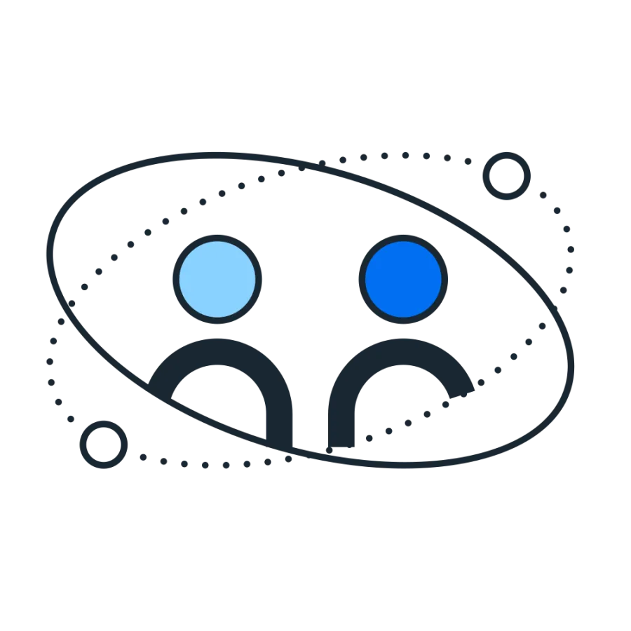 graphic of people with circles around