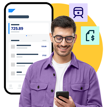 Travel app open on phone