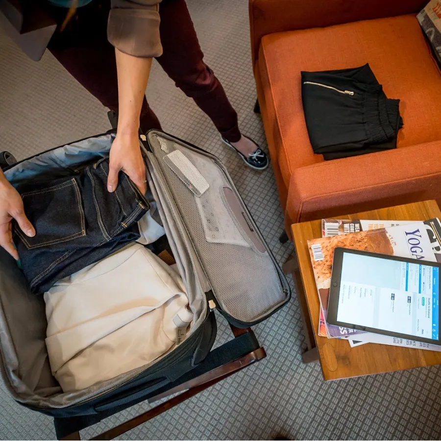 packing suitcase