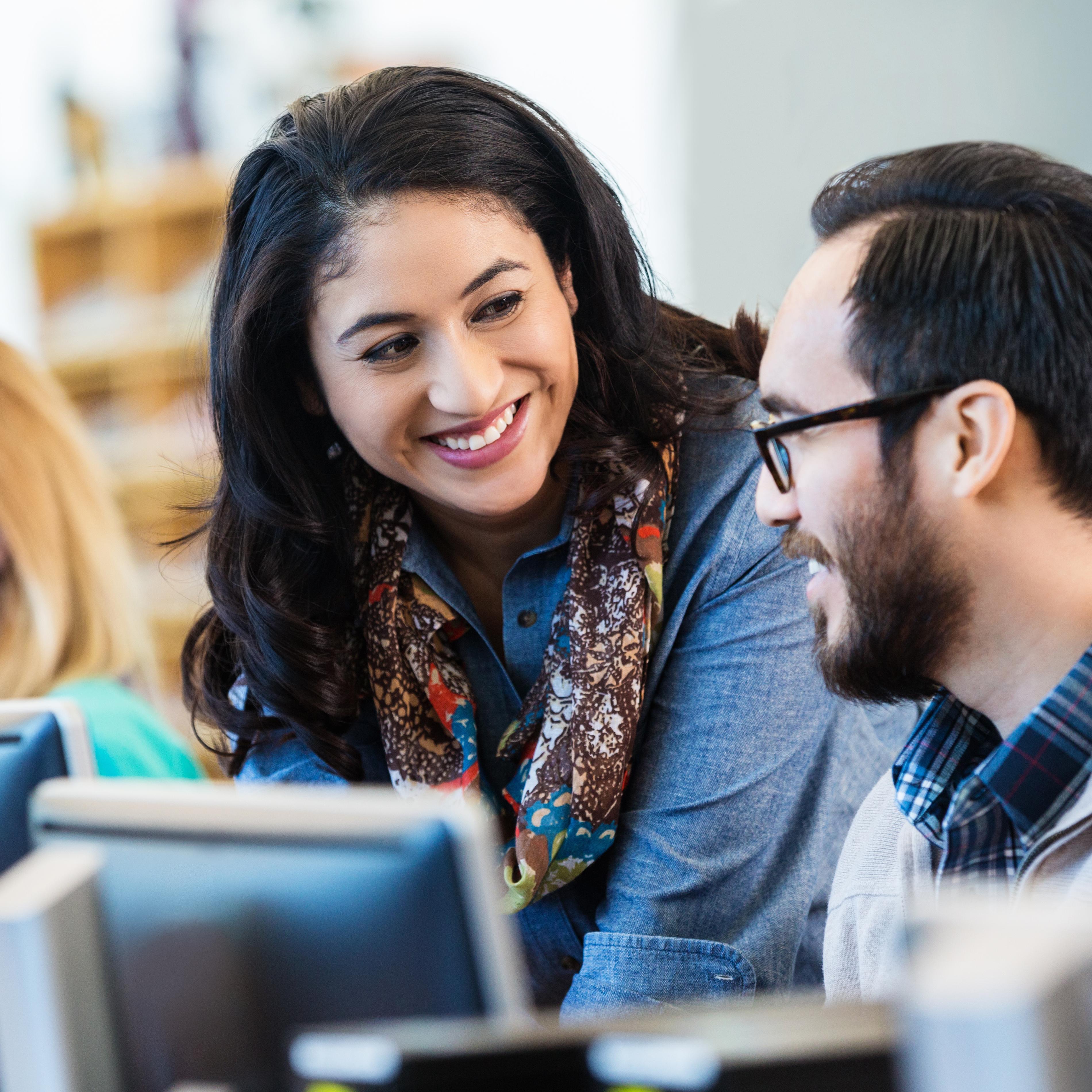 people working in office