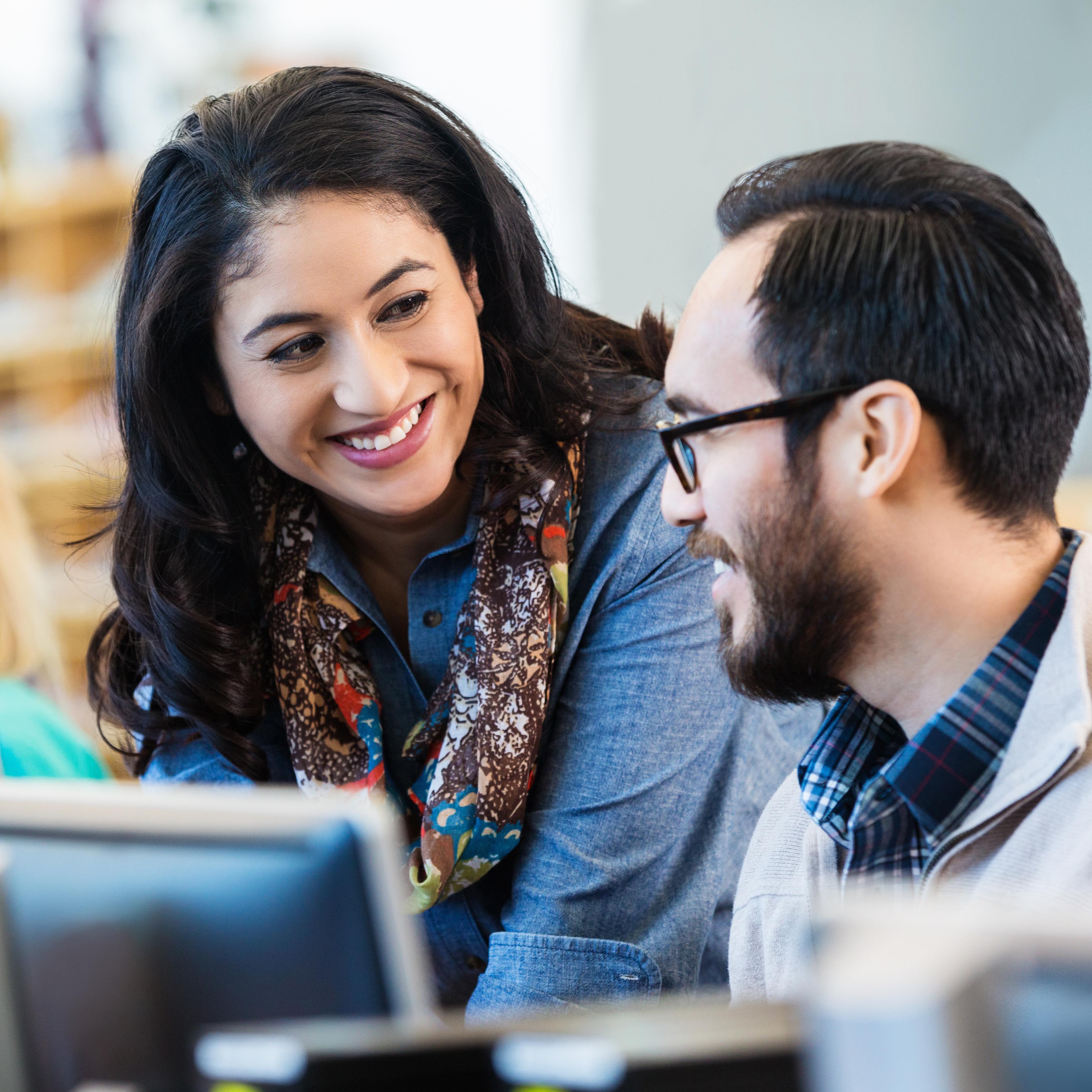 people working in office