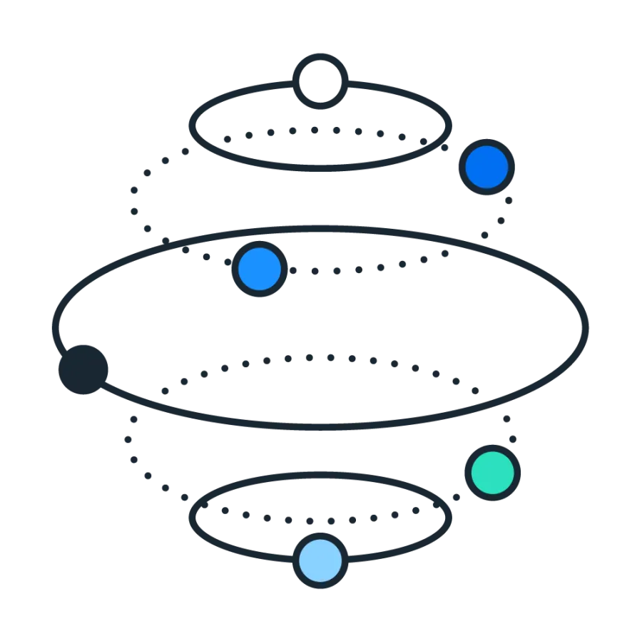 graphic of connected circles