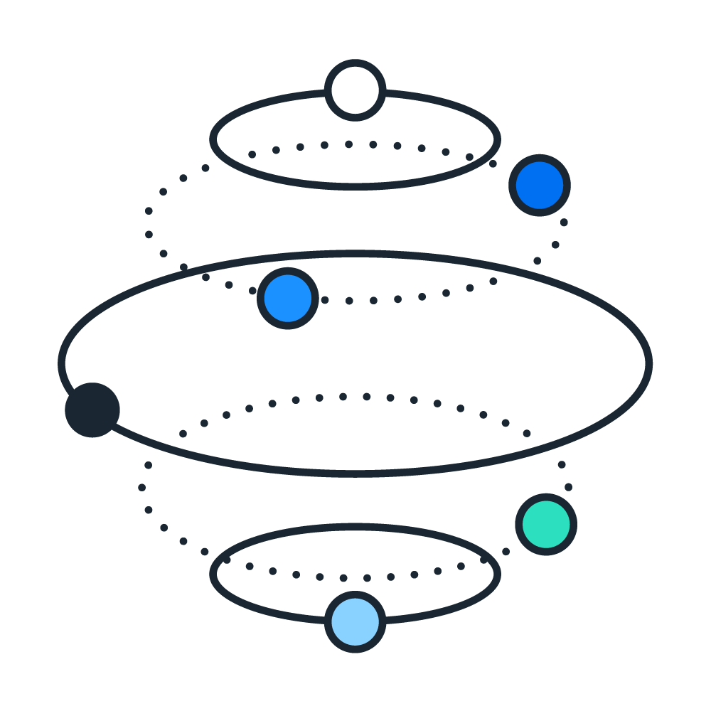 graphic of circles connected