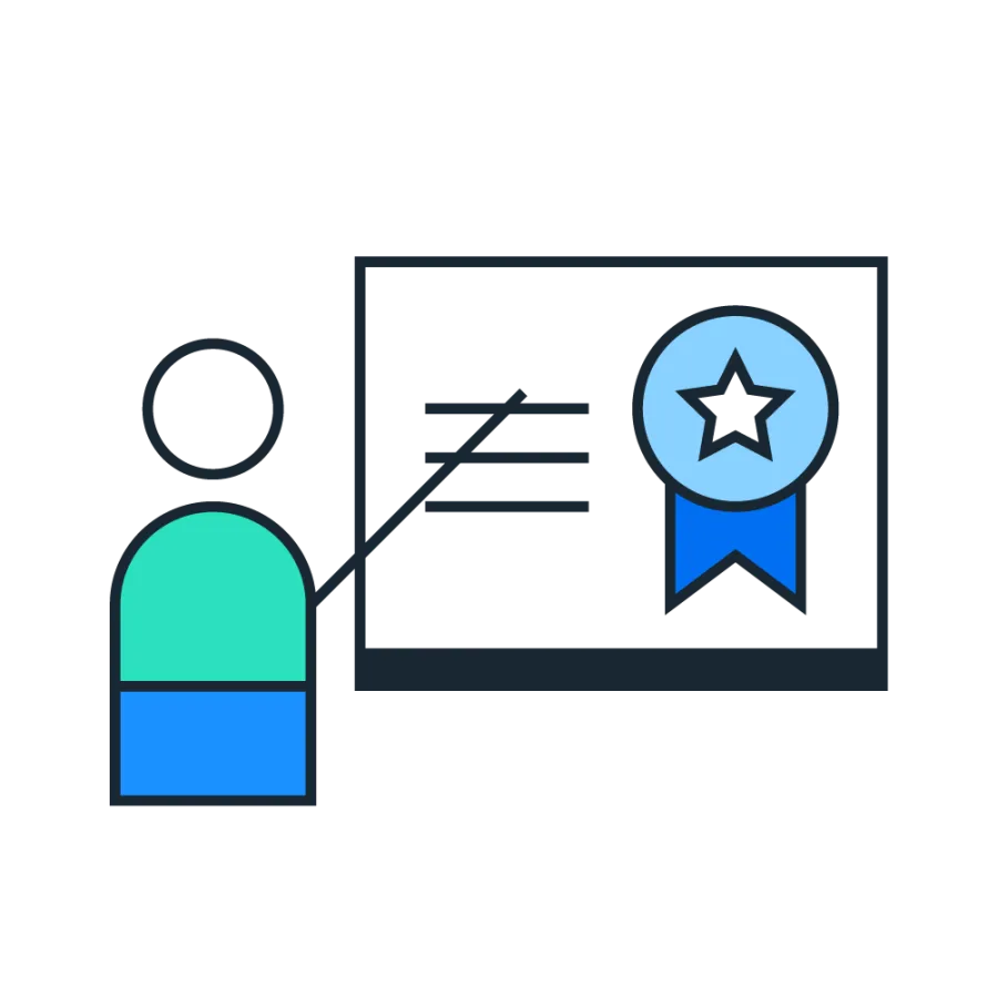 graphic of training presentation