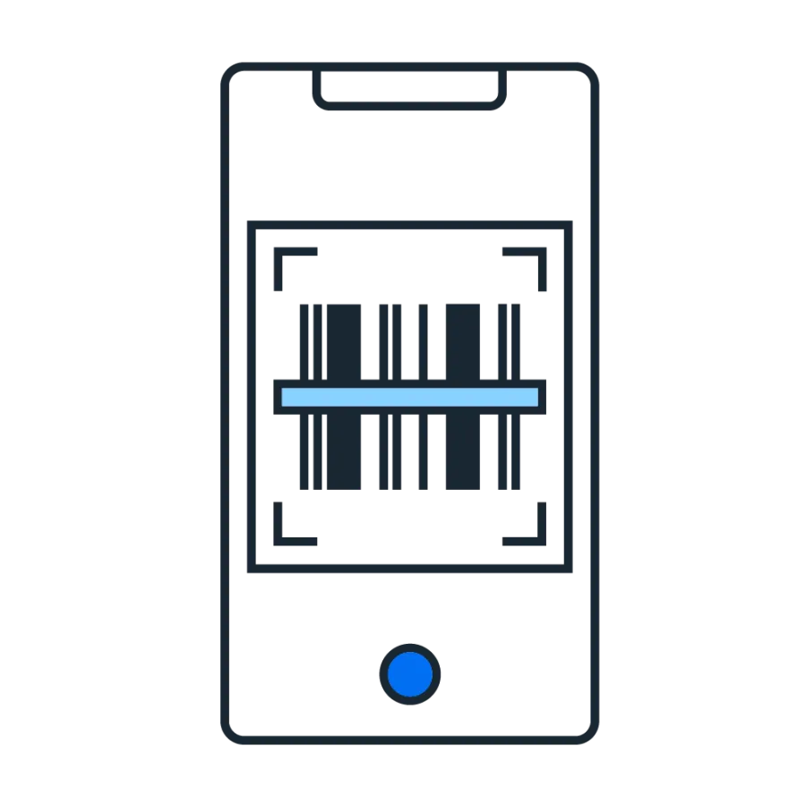 phone scanning a receipt