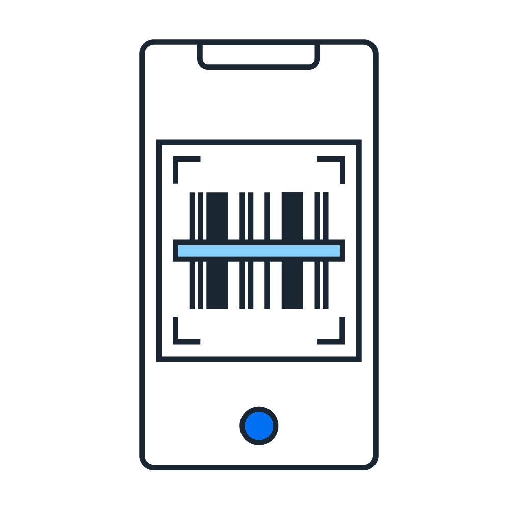 phone scanning a receipt