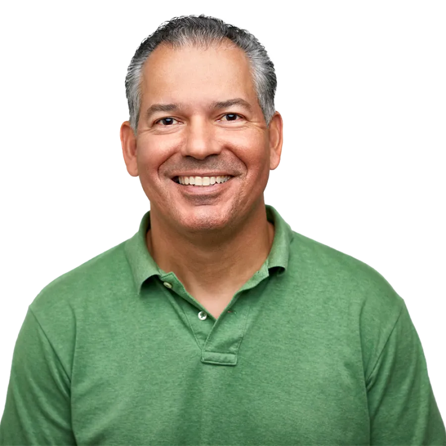 man smiling at camera