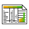 Audit chart pictogram