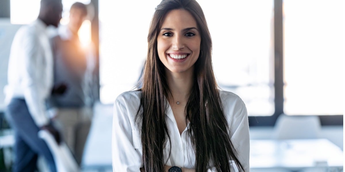 Smiling young businesswoman 